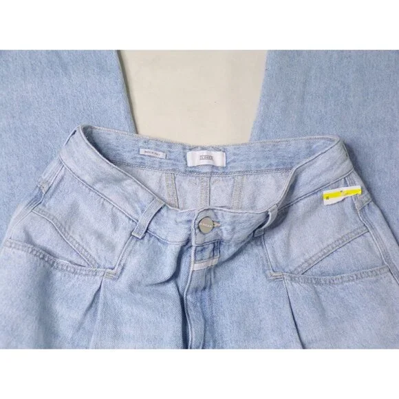 🆕 CLOSED Pearl High Rise Distressed Tapered Denim Jeans Blue 31 - Picture 16 of 16